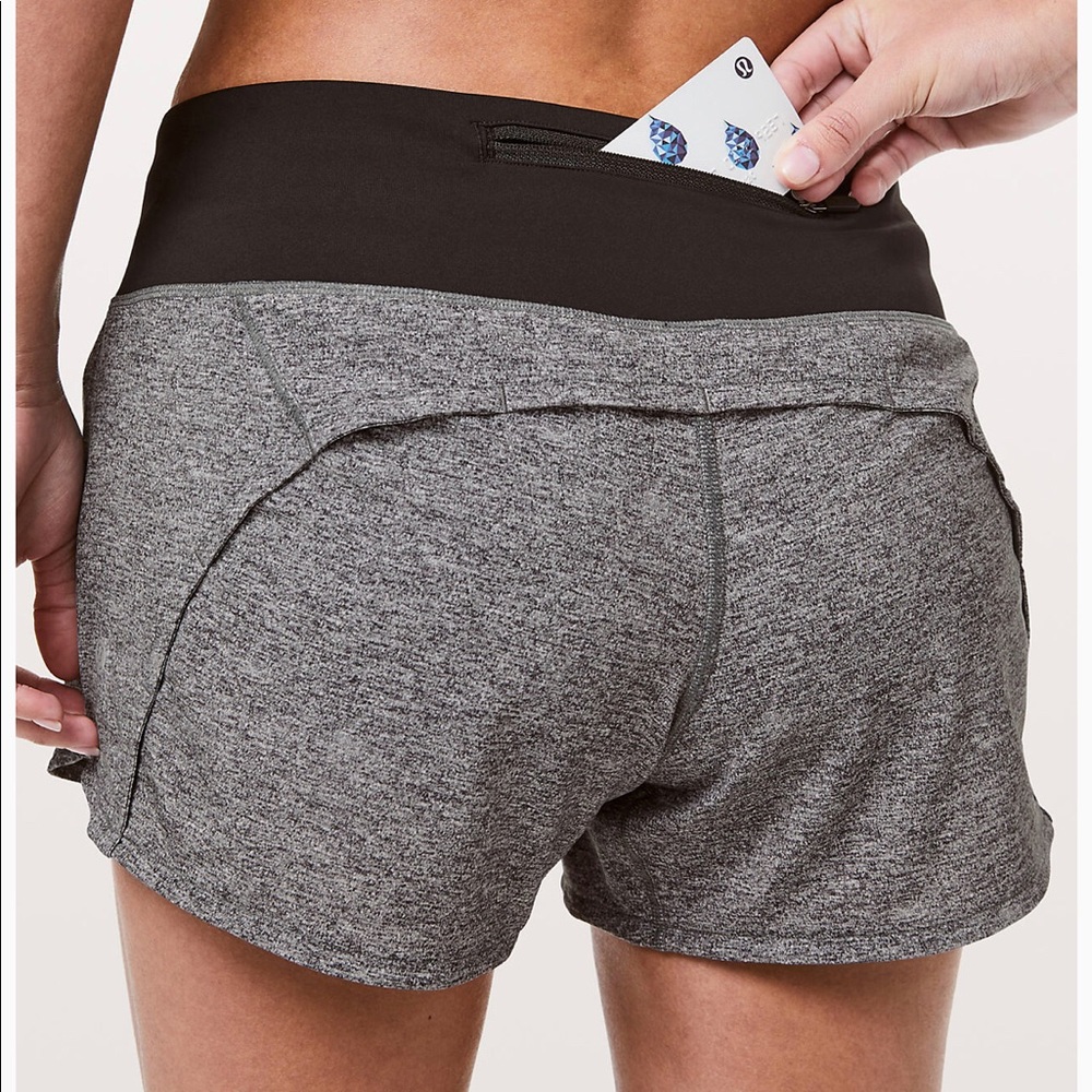 Lululemon 2.5 Speed shorts.